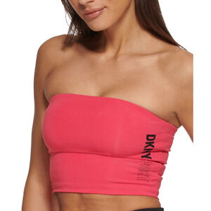 DKNY Women's Exploded Sport Outline Logo Tube Top Pink NWT